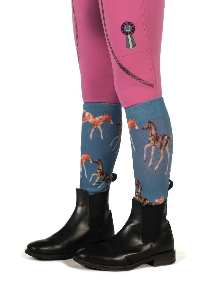 Ratsastuspolvisukat Pony Club HKM